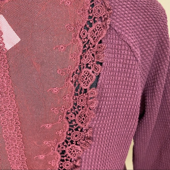 Size S | Free People Hi-Lo Lace Back Shirt - Picture 8 of 14